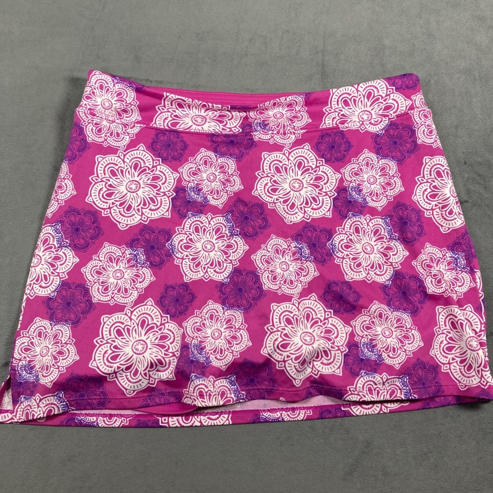 Tranquility Colorado Clothing Pink Floral Mandala Athletic Skort Womens Medium